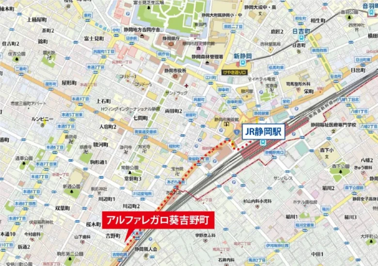 アルファアセットファンド静岡葵吉野町 地図