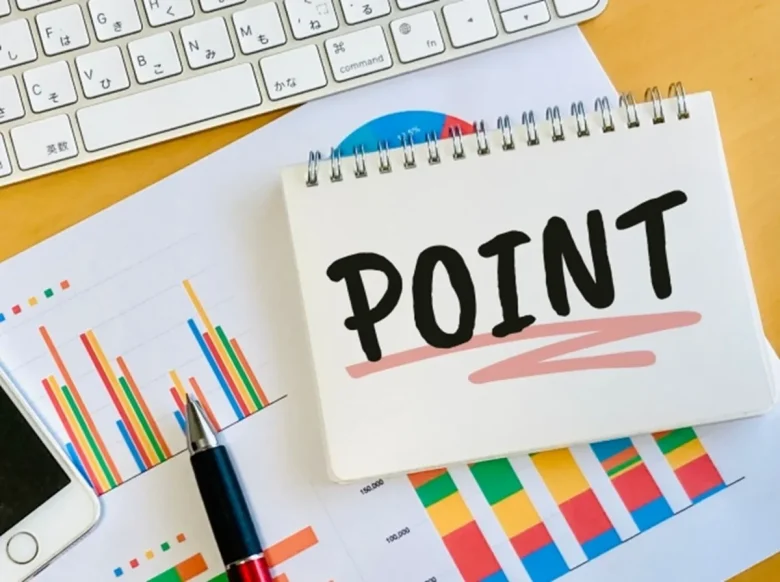 POINTと書かれたノートとグラフ